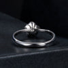 925 Sterling Silver White Gold Plated Moissanite Ring Size E for Women