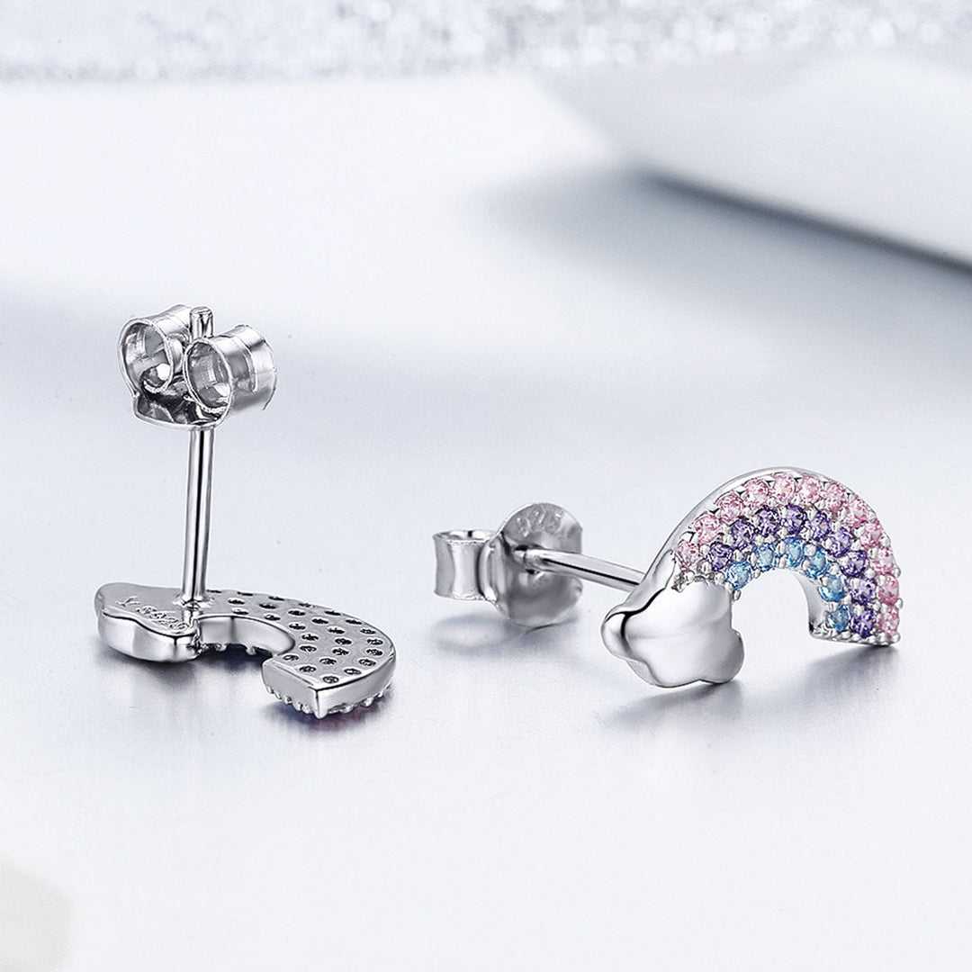 925 Sterling Silver Earrings with Pavé Setting CZ