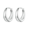 925 Sterling Silver 12*3mm Platinum Plated Earrings