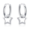S925 Sterling Silver Plated Platinum CZ Earrings for Women