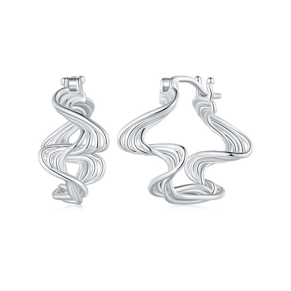 925 Sterling Silver Earrings 18mm x 10mm for Women
