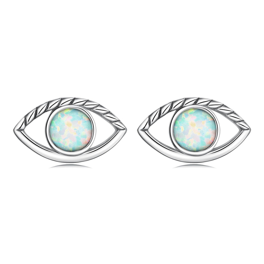 925 Sterling Silver Translucent Opal Earrings for Women