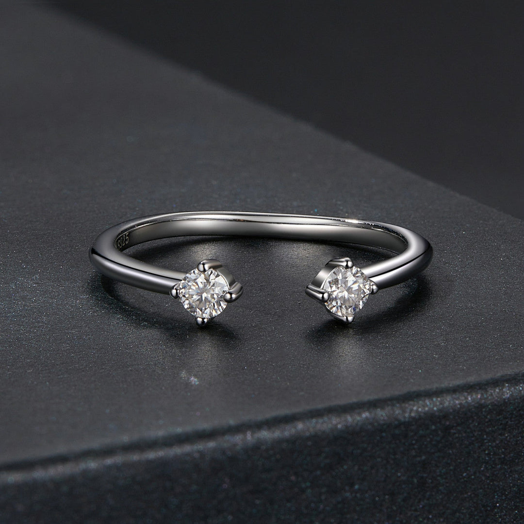 925 Sterling Silver Moissanite Ring Size E for Women