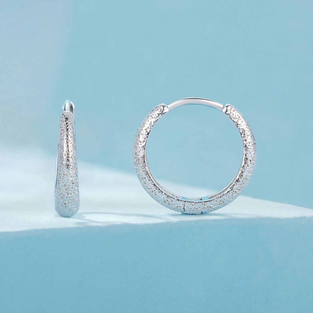 925 Sterling Silver Earrings 16*3mm with Platinum Plating for Women - imagen 3 de 3