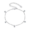 925 Sterling Silver & Moissanite Bracelet for Women - 15+6cm, Plated White Gold
