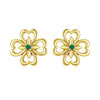 925 Sterling Silver Earrings with Pavé Setting CZ, 0.9cm, Oxidized Silver for Women