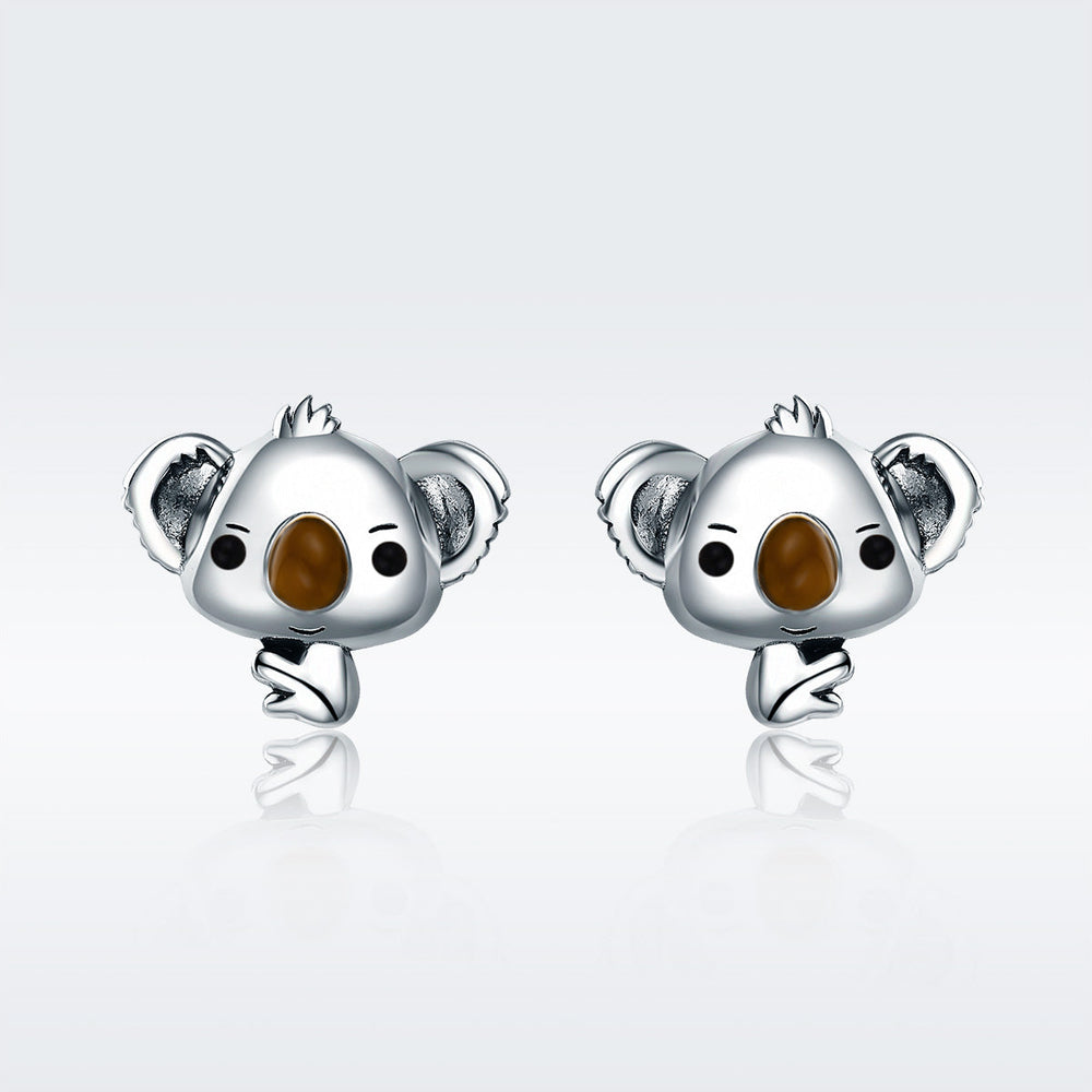 925 Sterling Silver Earrings 1.1*1.2cm for Women