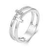 925 Sterling Silver Moissanite Engagement Ring for Women Size 6