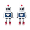 925 Sterling Silver 1.3cm Oxidized Enamel Earrings for Women