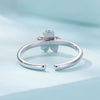 S925 Sterling Silver Enamel Plated Platinum Ring