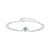 925 Sterling Silver 0.50 Carat Moissanite Bracelet for Women - 15+6cm - Plated White Gold