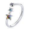 925 Sterling Silver Oxidized Pavé Setting CZ Ring
