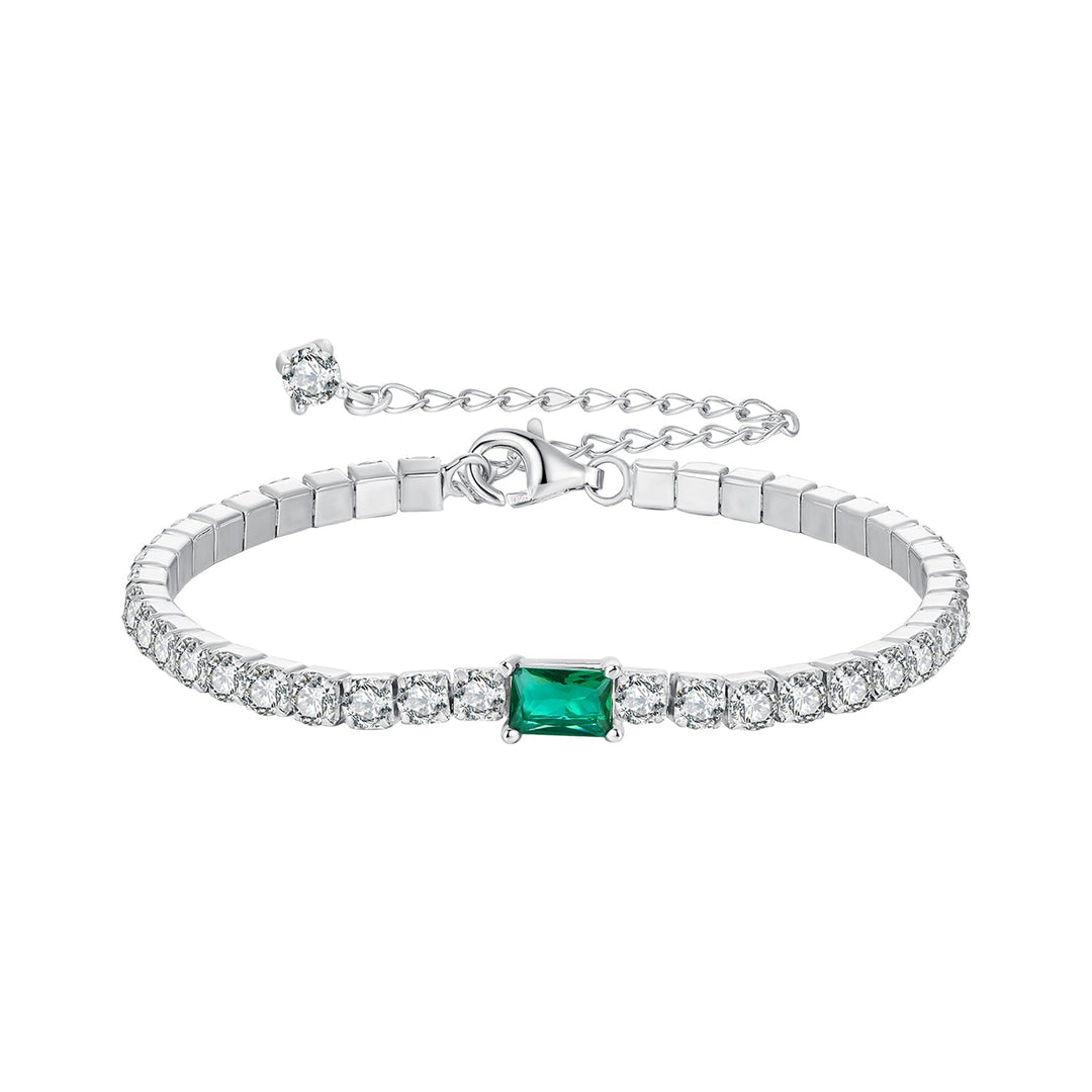 925 Sterling Silver 145+65mm Pavé Setting CZ Bracelet