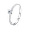 925 Sterling Silver & Moissanite Size 6 Ring with 0.1ct Moissanite