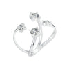 925 Sterling Silver White Gold Plated Pavé Set CZ Ring 2.5-13.5mm for Women