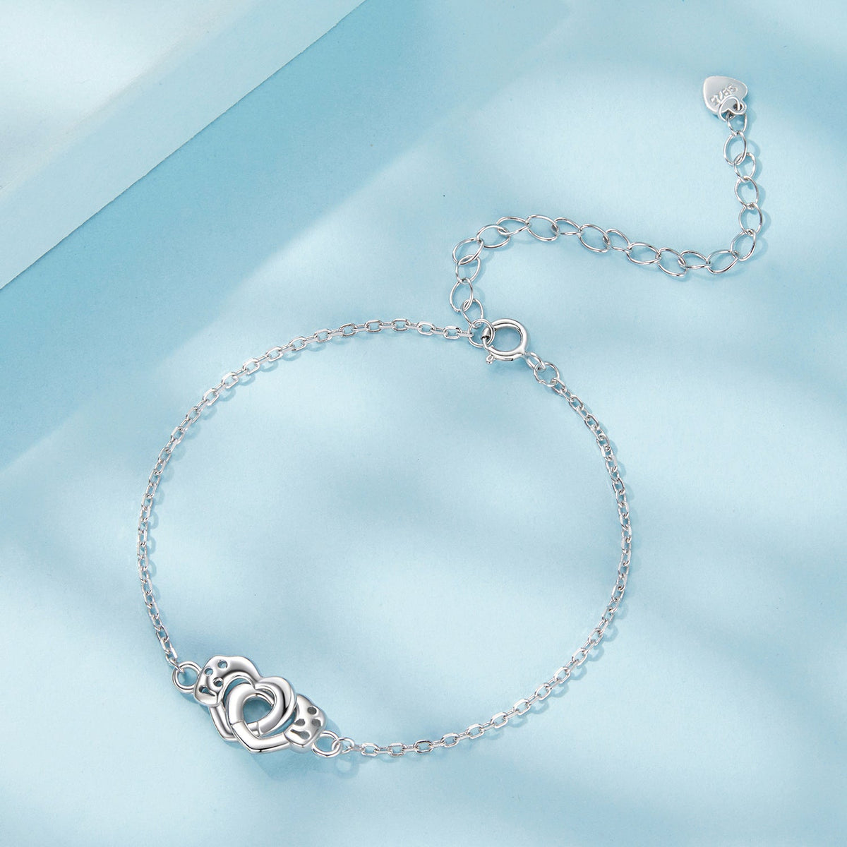 925 Sterling Silver White Gold Plated Chain Bracelet for Women - image 3 of 7