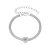 925 Sterling Silver & 1 Carat Moissanite & CZ White Gold Plated Bracelet for Women