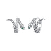 925 Sterling Silver Earrings with Pavé Setting CZ in Oxidized Finish
