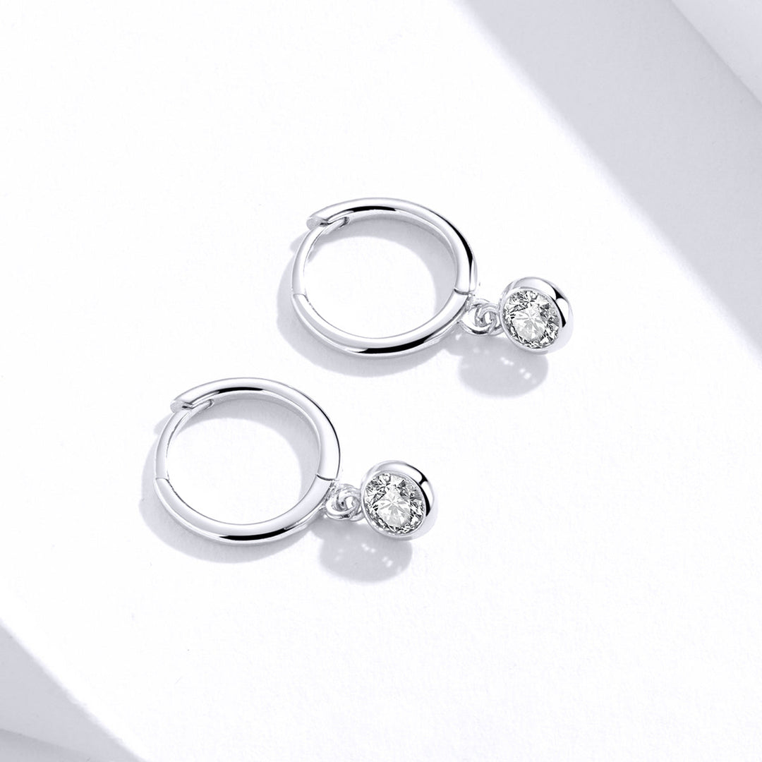 925 Sterling Silver Gold Plated Pavé Setting CZ Earrings for Women