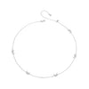 925 Sterling Silver Adjustable Necklace with White Gold Plating