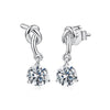 925 Sterling Silver Moissanite 0.50 Carat Earrings for Women