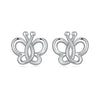 925 Sterling Silver Plated White Gold Earrings