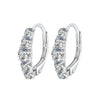 925 Sterling Silver Moissanite Earrings 13*4mm for Women