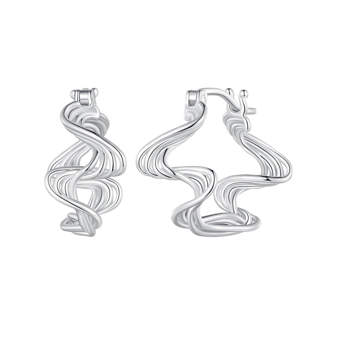925 Sterling Silver Earrings 18mm x 10mm for Women