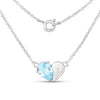 1.90 Carat Genuine Blue Topaz .925 Sterling Silver Pendant