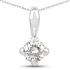 0.33 Carat Genuine Lab Grown Diamond 14K White Gold Pendant