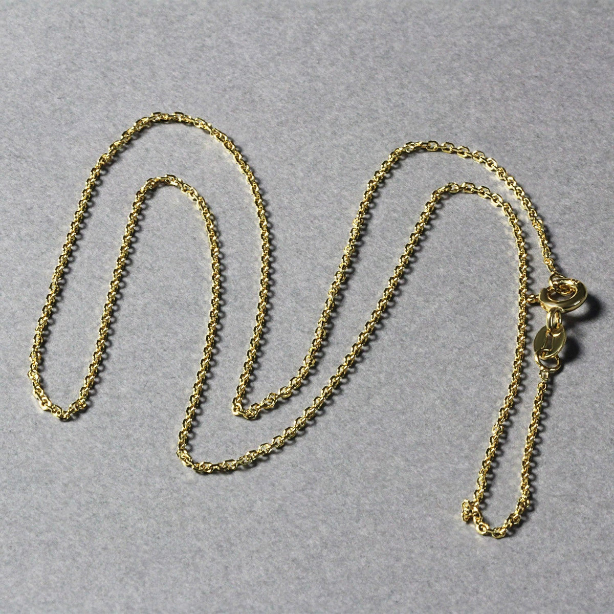 Cadena de Eslabones de Cable con Corte de Diamante de Oro Amarillo de 14k 1.1mm