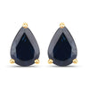 1.60 Carat Genuine Blue Sapphire 14K Yellow Gold Earrings