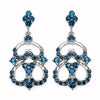 4.84 Carat Genuine London Blue Topaz .925 Sterling Silver Earrings