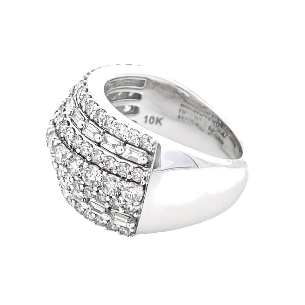 3.00ct Diamond Wedding Band Ring 10KT White Gold