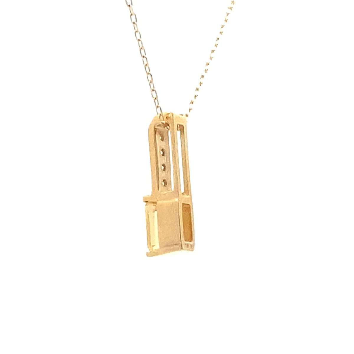 Colgantes de moda de citrino y diamantes de 0,06 ct, oro amarillo de 10 kt