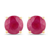 0.86 Carat Genuine Ruby 14K Yellow Gold Earrings