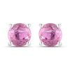 1.30 Carat Genuine Pink Sapphire 10K White Gold Earrings