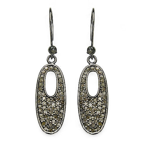 Pendientes de plata de ley .925 con diamante genuino de 1.20 quilates