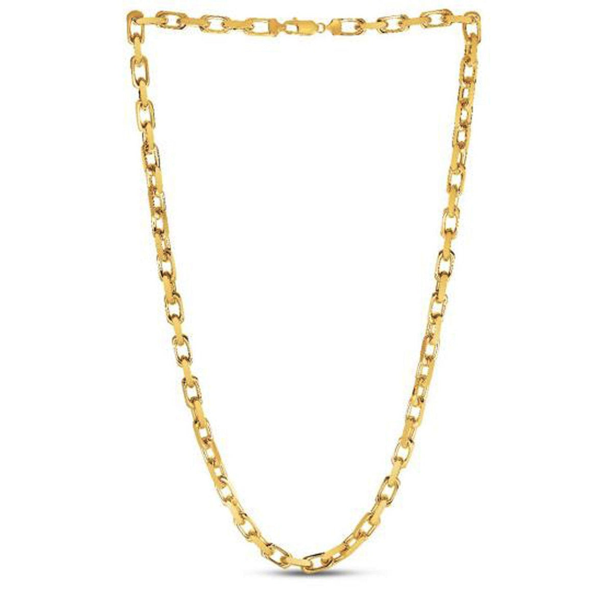 Cadena de eslabones tipo cable francés de oro amarillo de 14k (6.10 mm)