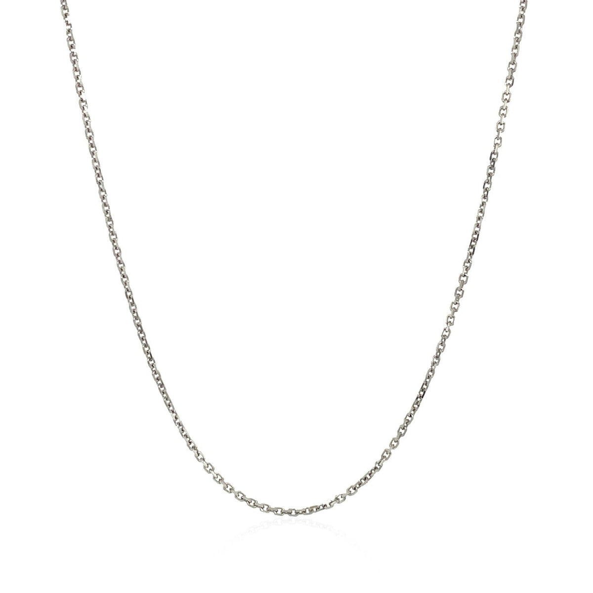 Cadena de oro blanco de 18k de 1.1mm