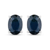 1.90 Carat Genuine Blue Sapphire 10K White Gold Earrings