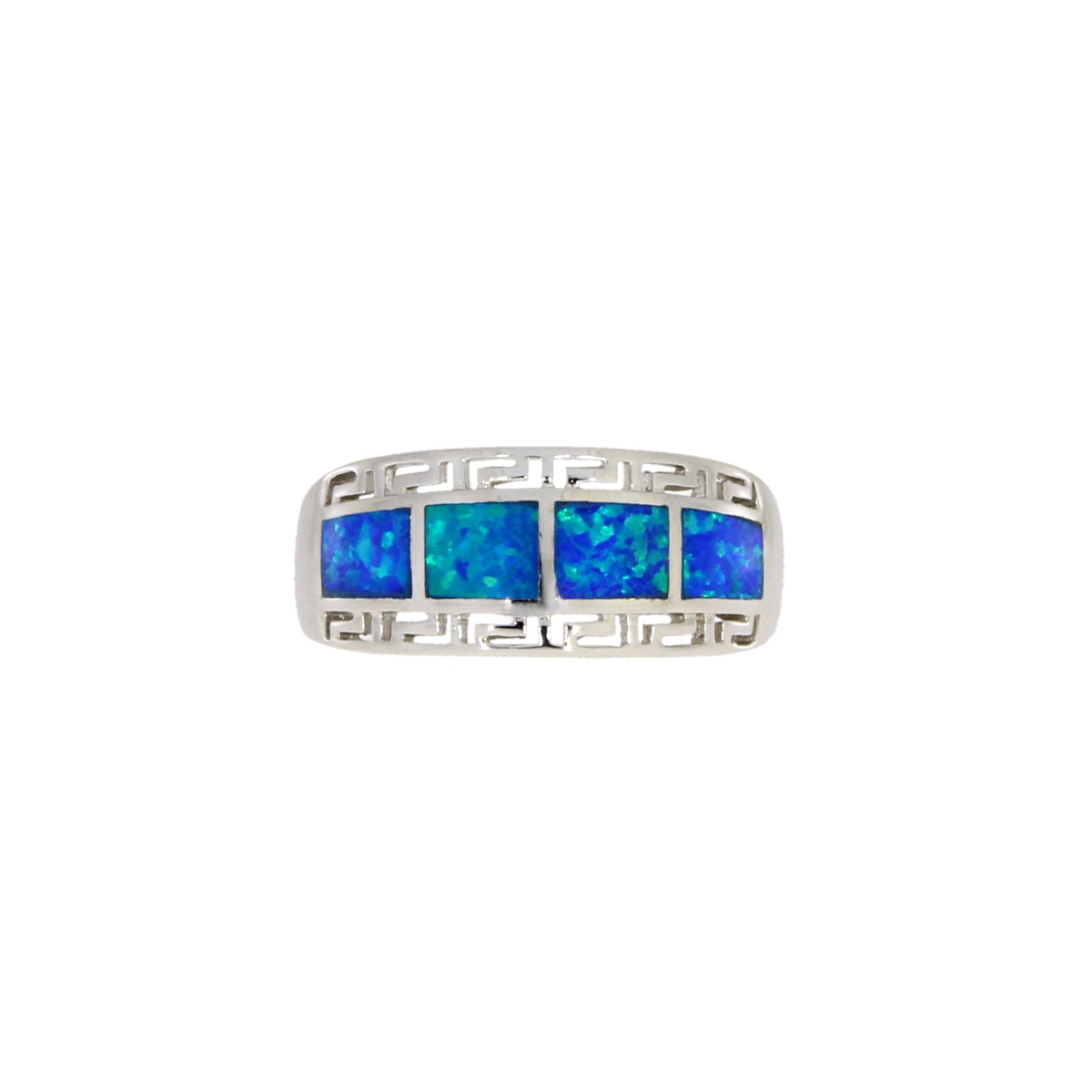 Anillo de ópalo creado natural de plata esterlina