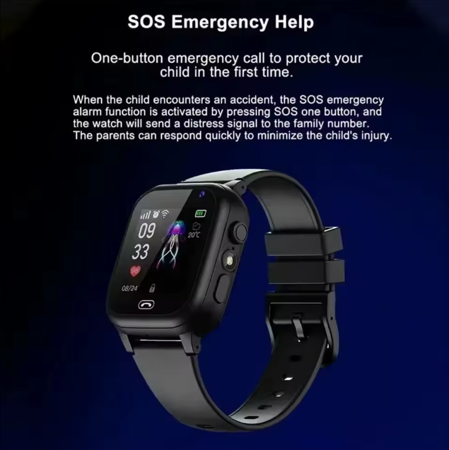 Kids' 4G Smart Watch - GPS Positioning, SOS, and Waterproof Design