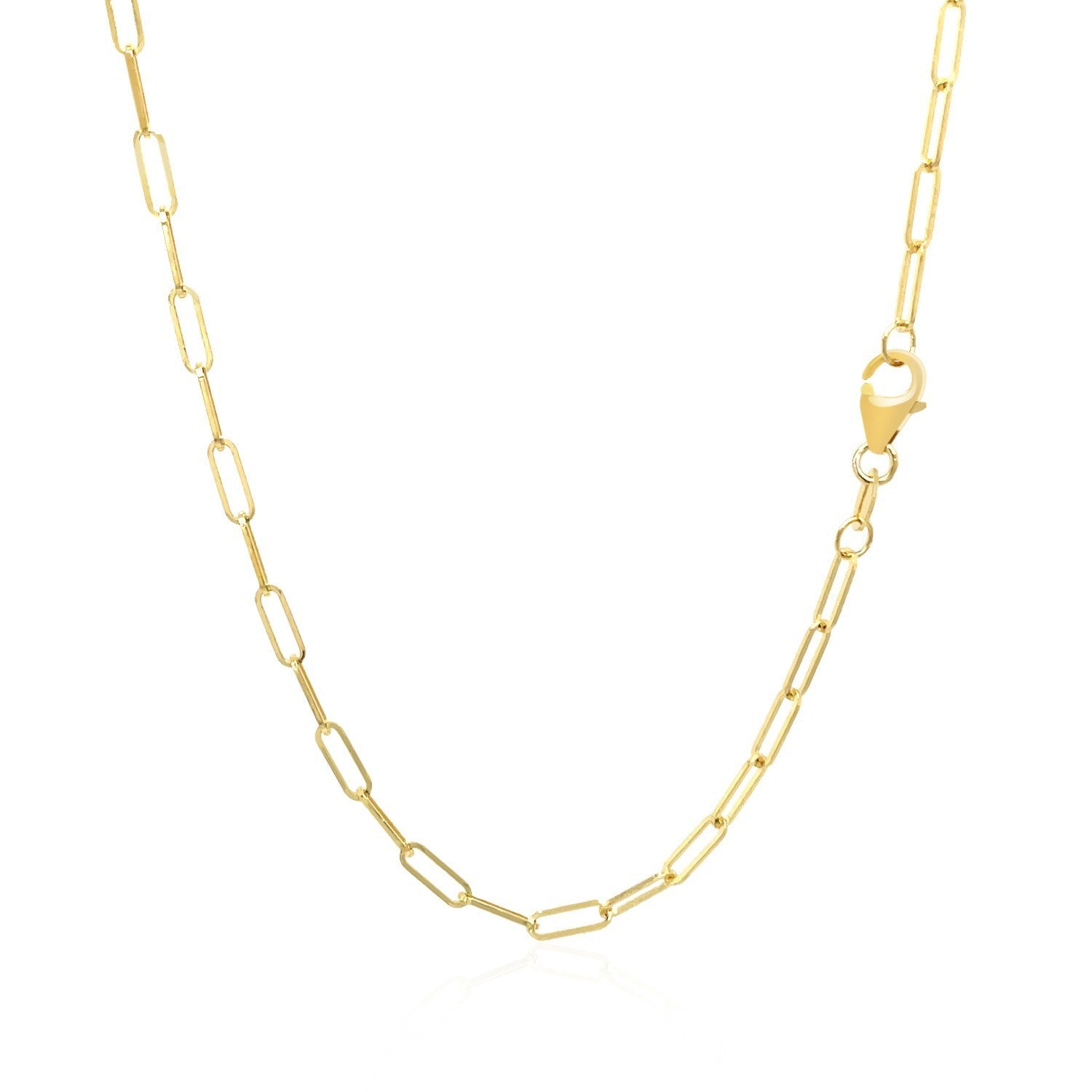 Cadena delicada de eslabones de oro amarillo de 14K (2.1mm)