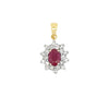 1.65ct Ruby Diamond Fashion Pendants 14KT Yellow Gold