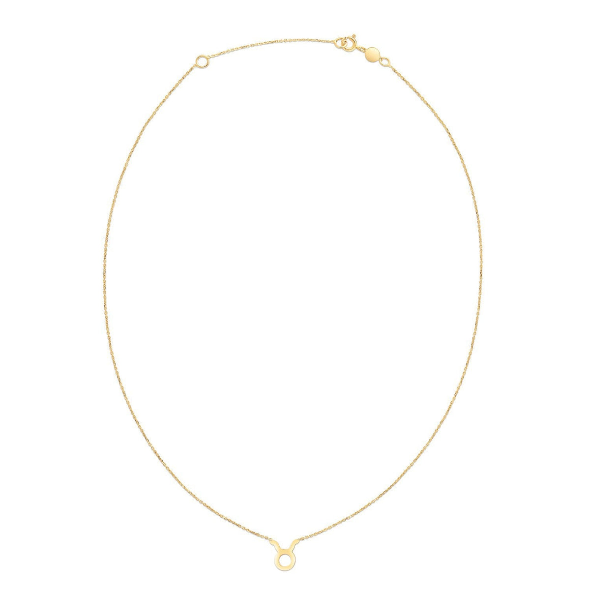 Collar Tauro de oro amarillo de 14 quilates