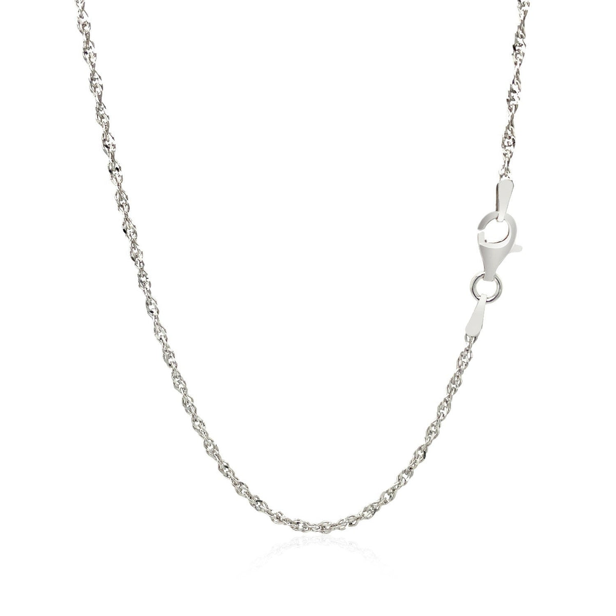 Cadena estilo Singapur de plata de ley de 2,0 mm