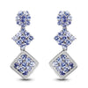 4.92 Carat Genuine Tanzanite .925 Sterling Silver Earrings