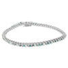 14K White Gold 4 5/8 Cttw Alternating White and Blue Diamond Martini Set Tennis Bracelet (H-I Color, I1-I2 Clarity) - 7