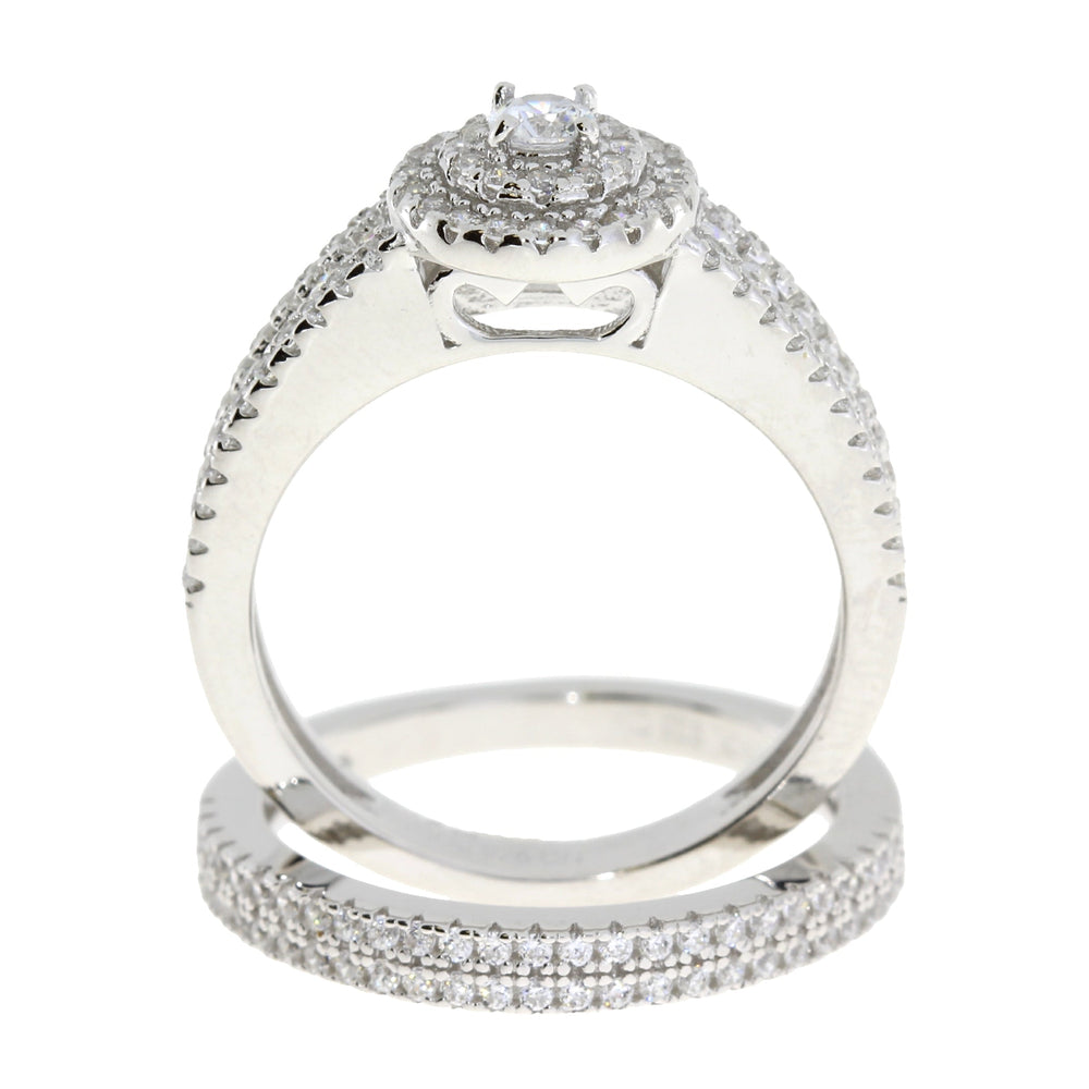 Natural Cubic Zirconia CZ SS Bridal Sterling Silver